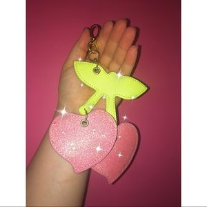Betsy Johnson Cherry Glitter Keychain ✨